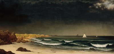 Naderende storm - Strand bij Newport door Martin Johnson Heade